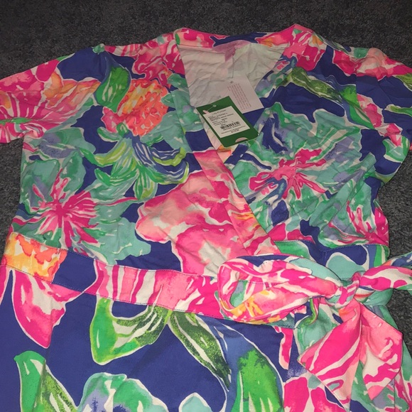 NWT Lilly Pulitzer Marvista Wrap Dress size Large - Picture 3 of 5